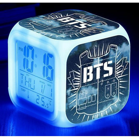 Anime Cartoon Alarm Clock One Piece LED Square Clock Digital Alarm Clock with Time, Temperature, Alarm, Date