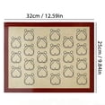 thumbnail image 2 of MKHSQHDG Silicone Macaron Baking Mat Non Stick Heart Pattern Template Border Thick Sheet Durable Silicone Baking Mat for Oven and Bbq Non Stick Reusable Baking Sheet Heat Kitchen Mat, 2 of 3