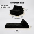 thumbnail image 2 of Convertible Folding Sofa Bed with Back Support, Portable Chair for Living Room Bedroom, Black, 2 of 9