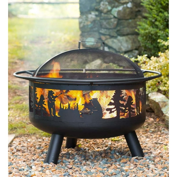 Bear Camp Outdoor Fire Pit, Plow Disc Fire Pit