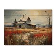 thumbnail image 3 of Designart "Farmhouse composition" Landscapes Print on Natural Pine Wood, 3 of 5