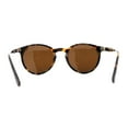 thumbnail image 4 of Mens Polarized Iconic Keyhole Horn Rim Hipster Sunglasses Shiny Tortoise Brown, 4 of 4