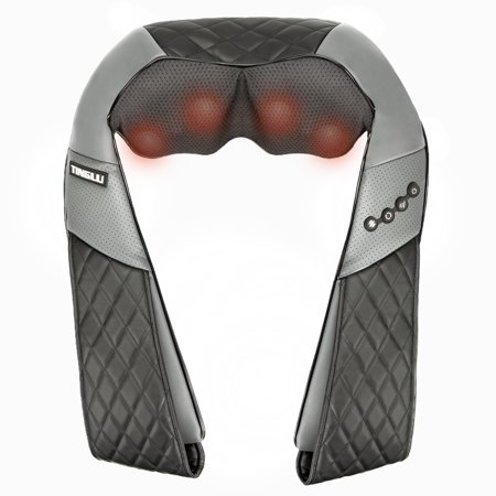 SAYFUT Shiatsu Back and Neck Massager with Heat and Deep Kneading Massage for Neck, Back and Shoulder Body Relaxation, Black