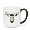 thumbnail image 1 of Abbott Collection AB-1327-JACK-MUG 4 in. Jack Moose Mug, White & Red, 1 of 1
