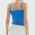 thumbnail image 5 of WTXUE Camisole Tops Square Neck Sports Bras for Women Padded Wirefree Workout Crop Tank Tops With Built In Bra Long Tank Tops Womens Running Tank Tops Running Tank Tops Blue Xl, 5 of 5