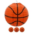 thumbnail image 1 of Miangastore 4pcs Basketball Lanterns Foldable Paper Lanterns Sports Theme Birthday Party Decor, 1 of 9