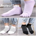 thumbnail image 3 of 5 Paires de Chaussettes pour Femmes Chaussettes à Cinq Doigts Chaussettes à Bout, 3 of 4