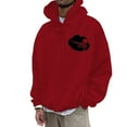thumbnail image 1 of NLLSHGJ Chandails à Capuche d'Automne pour Hommes Chandail à Capuche Imprimé Os et Lèvres Chandail à Capuche Athleisure Hauts Chandails à Capuche pour Hommes avec Fermeture Éclair Graphique Chandail en Molleton Col Rond Graphique pour Hommes, 1 of 4