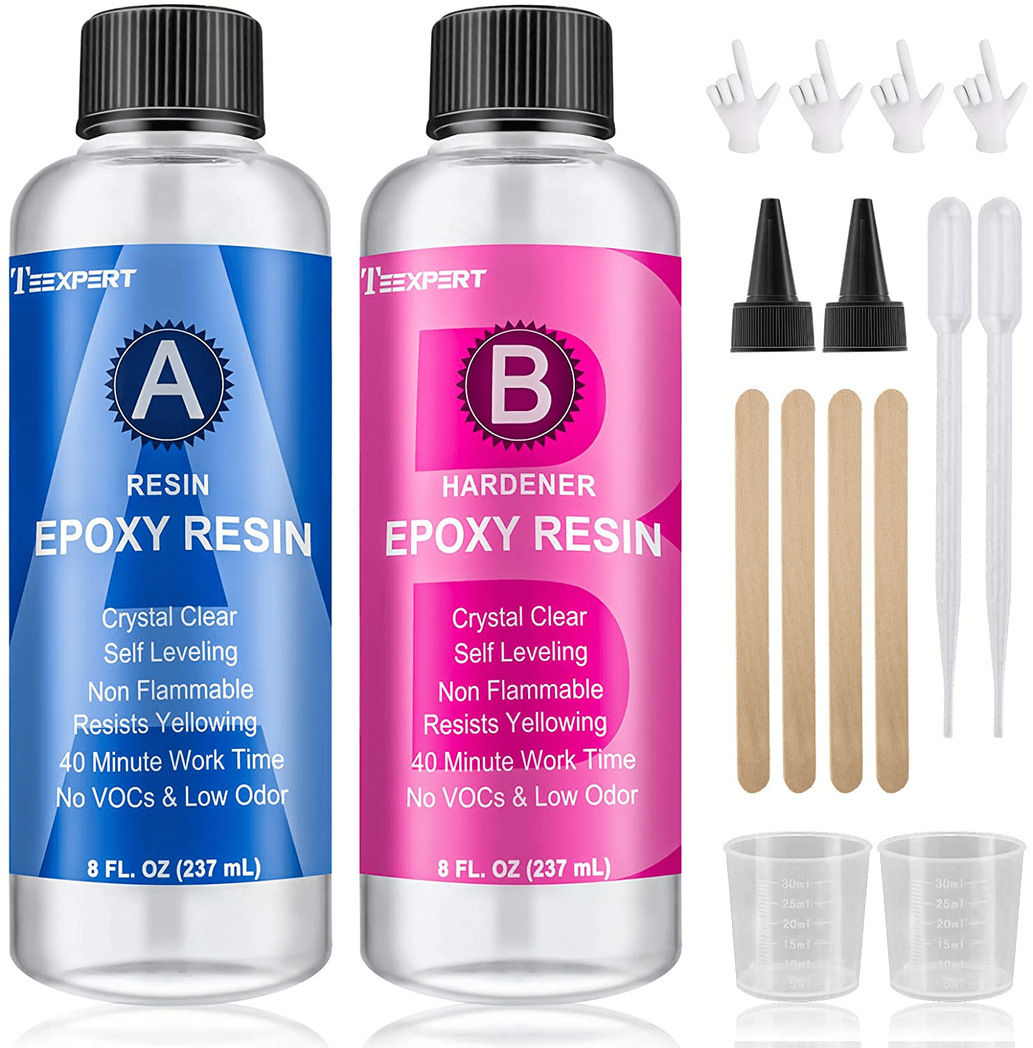 16oz Epoxy Resin Crystal Clear Resin Kit For Jewelry Diy Art Crafts Cast Coating Wood Easy Cast Resin Bonus With 4pcs Sticks 2pcs Graduated Cups 2 Pairs Gloves 1 Instructions Walmart Com