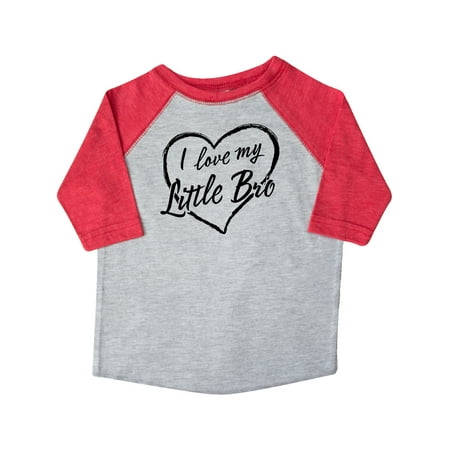 

Inktastic I Love My Little Bro in Black Chalk Heart Gift Toddler Boy or Toddler Girl T-Shirt