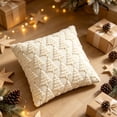 thumbnail image 6 of Christmas Pillow Covers 18x18 inch Christmas Decorations Clearance, Sofa Couch Pillow Covers Square Fall Winter Decor Pillowcase for Farmhouse, Holiday Decorative Throw Pillow Covers for Home, White, 6 of 7