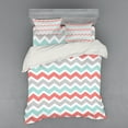 thumbnail image 2 of Ambesonne Chevron Bedding Set 3 Pcs, Art Pastel Zigzags, Twin XL, White Charcoal Grey, 2 of 3