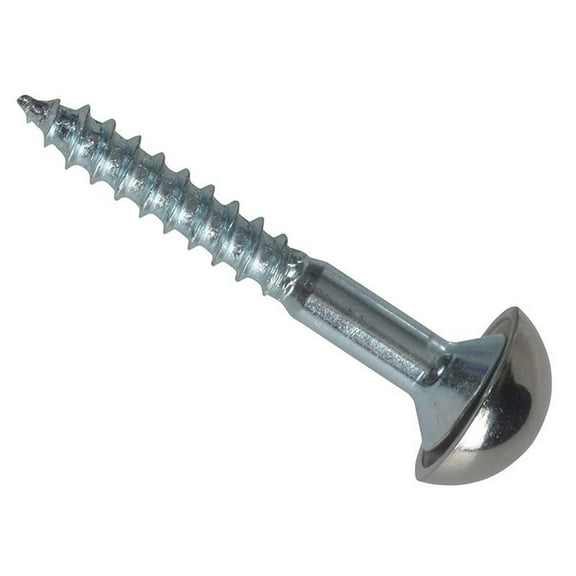 Forgefix Mirror Screws, Chrome Domed Top, Zp