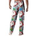 thumbnail image 4 of Fabrcox Men's Christmas Tree Printed Pajama Pants Elastic Waist Drawstring Pj Pants Christmas Tree Print Casual Soft Comfy Sleepwear Hot Pink XXL, 4 of 4