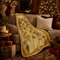 thumbnail image 3 of Vintage Fantasy Map Design, Peaceful Mountain Lake Scene, Warm Flannel Blanket for Cabin and Lodge with Detailed Artwork, Outdoor Lovers Camping Gift, Fantasy Home Decor, 3 of 7