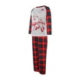 thumbnail image 3 of goowrom Christmas Parent-child Pajamas Festive Cartoon Elk Plaid Pattern, 3 of 5