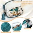 thumbnail image 2 of Small Travel Jewelry Case, Soft Velvet Organizer Pouch for Bangle, Bracelets, Large Earrings, Beaded Necklace, Anti-Scratch & Portable Jewelry Bag Holder for Travel & Everyday Use, 2 of 7