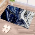 thumbnail image 5 of Non Slip Rug, Marble Rug, Home Decor Rugs, Navy Blue And Silver Marble Rugs, Modern Rugs, Large Rug, Living Room Rug, Housewarming Gift Rug, 2'x3' - 60x90 cm, 5 of 9