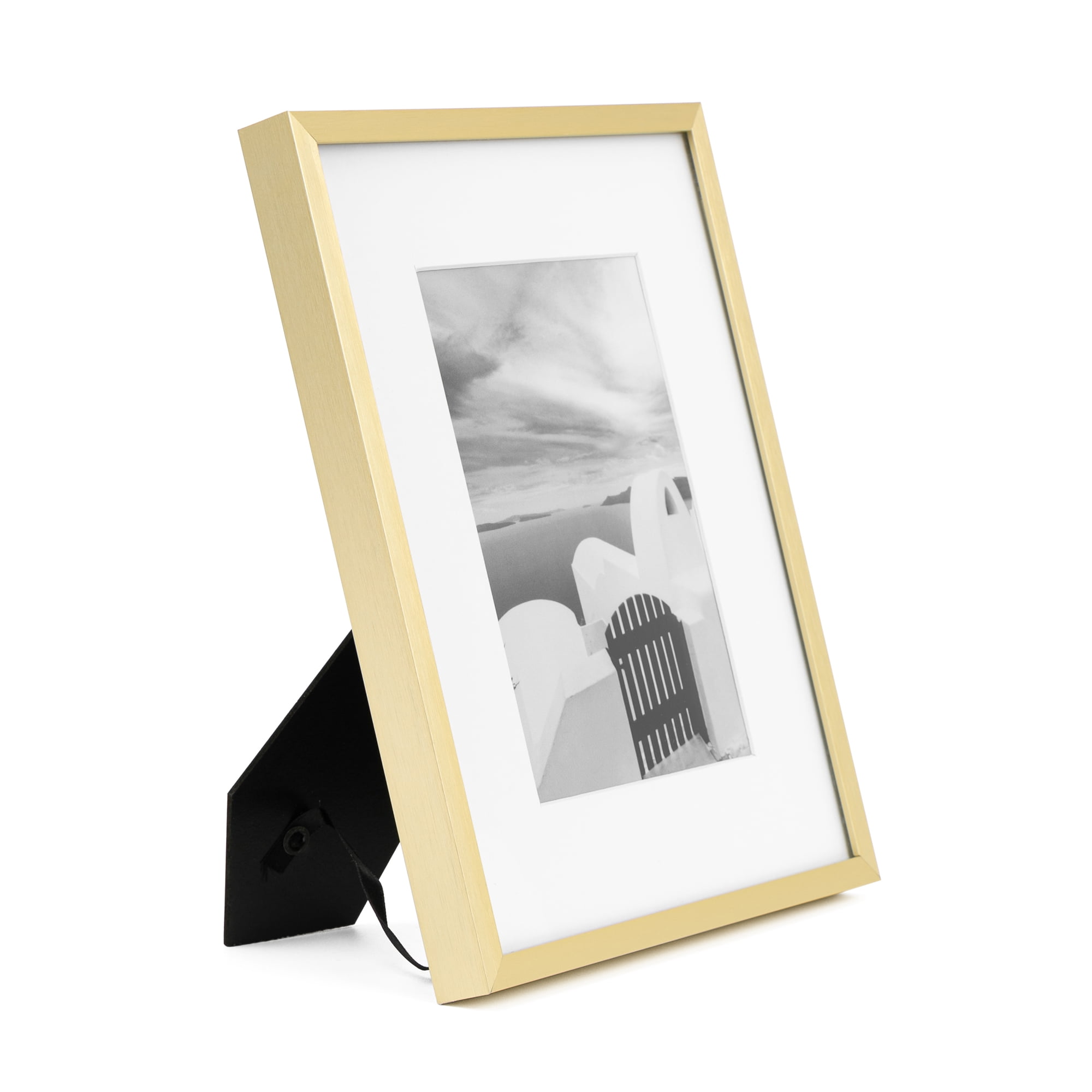 Better Homes & Gardens 8 x 10 Gold Gallery Wall Picture Frame, Matted to 5 x 7