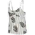 thumbnail image 2 of Women's Concepts Sport White San Diego Padres Reel Allover Print Tank Top & Shorts Sleep Set, 2 of 5