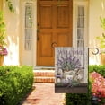 thumbnail image 6 of Welcome Spring Summer Garden Flag Lavender Flower Bucket, Decorative House Yard Lawn Outdoor Small Burlap Flag Lantern Decor, Vintage Farmhouse Seasonal Outside Decorations Double Sided 12.5 x 18, 6 of 6