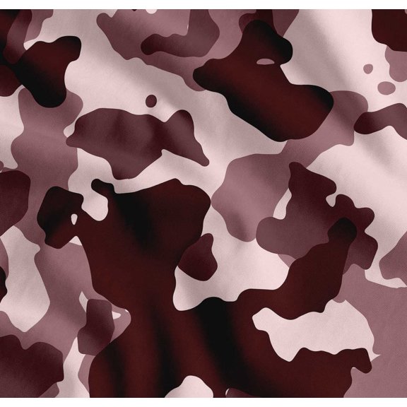 Soimoi Cotton Voile Fabric Two Tone With White Camouflage Print Fabric by the Yard 56 Inch Wide