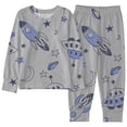 thumbnail image 3 of Girls 2 Piece Pajama Set Cute Print Sleepwear Long Sleeve Top And Pants Soft Nightwear Outfit For Toddlers Kids Children 2 To 10 Years Old, 3 of 3
