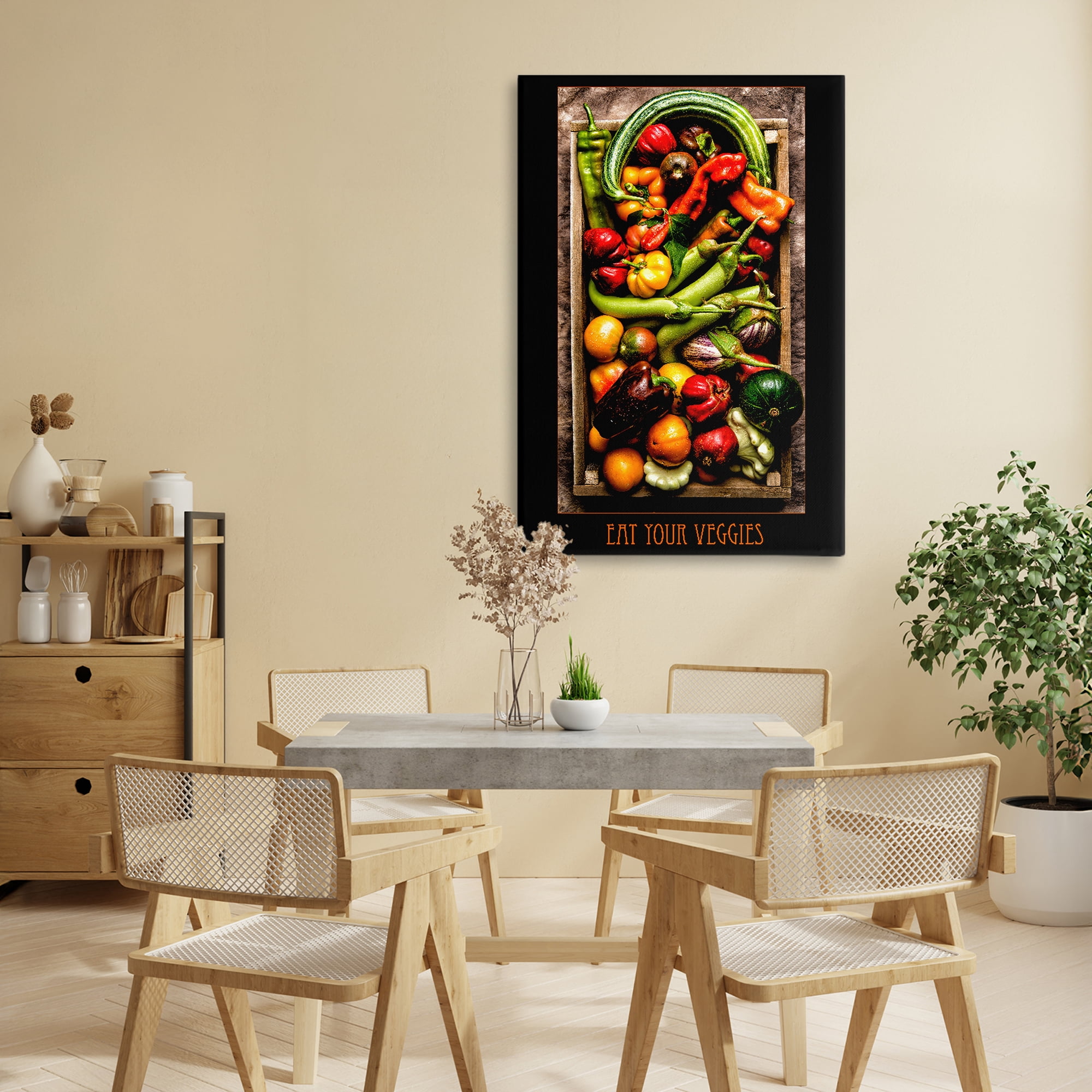 Stupell Industries Eat Your Veggies Vibrant Harvest Canvas Wall Art, design by Carl Kravats