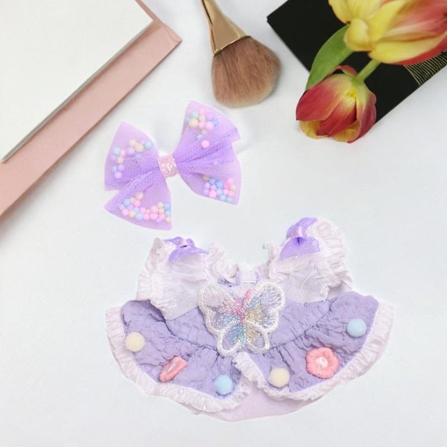 Ropa para muñecas Baoblaze 17cm Accesorios Disfraces Suaves Vestido y Pinza para el Pelo