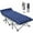 Gray Strip w/ Blue Mattress, variant on Slsy XL Folding Camping Cots with 3.3 inch 2 Sided Mattress, 75"* 28" Folding Sleeping Cot Guest Bed, Folding Bed Cot with Carry Bag