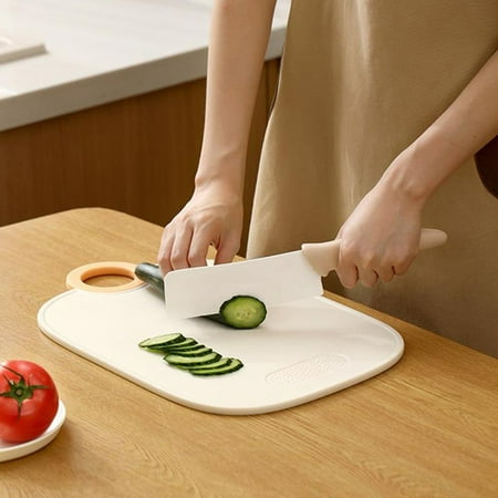 

Byikun Multi Household Kitchen Cutting Board - Double Sided Reversible Design Non-slip Rubber Feet Juice Grooves Grinding Area for Garlic/Ginger Dishwasher Safe for Meat/Vegetable Prep