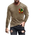 thumbnail image 2 of Blusas y camisas de manga larga con cuello redondo para hombre, blusa con estampado de liberación, de manga larga y cuello redondo, blusa para hombre., 2 of 5