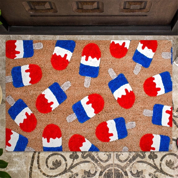 4th of July Patriotic Coir Door Mat Outdoor 250 Anniversary