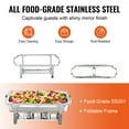 thumbnail image 4 of BENTISM 6-Pack Rectangle Chafing Dish Set with Full-Size 8Qt Pan Frame Fuel Holder, 4 of 9