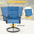 thumbnail image 7 of BUPPLEE 9-Piece Outdoor Dining Set for 8 with Swivel Chairs, Square Metal Table with Umbrella Hole for Patio, Deck and Backyard, 7 of 7