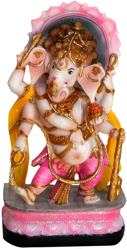 Dancing Ganesha Statue 9" Ganesh dancing with 6 arms (K71) Walmart