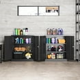 thumbnail image 6 of AUHUP 35" Metal Cabinet with 2 Adjustable Shelves, Home Office Storage Cabinets with Locking Doors, File Cabinet for Warehouse,Garage (Black), 6 of 8