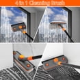 thumbnail image 3 of JEHONN 4 in 1 Tub Tile Scrub Brush with Squeegee 58'' Long Handle (Grey Orange), 3 of 7