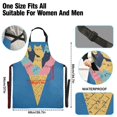 thumbnail image 3 of Yayeee Chief Kitchen Apron with Pockets for Cooking Water Resistant Unisex Adjustable Neck Strap, Colorful Ice Cream Cat, 3 of 7