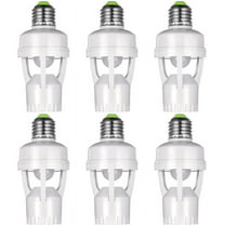 6 Pieces Motion Sensor Light Socket Smart Screw in Light Bulb Outlet Compatible with E27 Light Bulb Holder Adapter