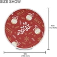 thumbnail image 3 of Coolnut Round Tablecloth 60In,Christmas Wishes Table Cover Water Resistant Spill Proof Large Table Cover for Indoor & Outdoor Family Gathering Dinner, BBQ Christmas Decoration26, 3 of 7