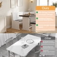 thumbnail image 2 of Meeyar Breakfast Nook Table Set with Power Outlet, Hidden Storage Benches for Kitchen, White, 2 of 9