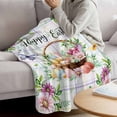 thumbnail image 3 of Happy Easter Blanket Soft Cozy Warm Throw Blanket for Couch, Plush Fuzzy Flannel Fleece Blankets for Sofa, Spring Daisy Eggs Leaves Butterfly Colorful Plaid Bed Blankets Gifts for Men, 30"x40", 3 of 9