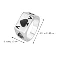 thumbnail image 2 of MasteelfCA 1pc Fashion Titanium Steel Ring Exquisite Finger Jewelry for Man (Steel Color), 2 of 7