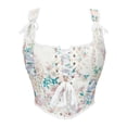 thumbnail image 4 of TAIAOJING Women Elegant Vintage Cap Sleeves Brocade Bustier Corset Tops, 4 of 6