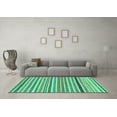 thumbnail image 3 of Ahgly Company Indoor Round Abstract Turquoise Blue Modern Area Rugs, 7' Round, 3 of 4