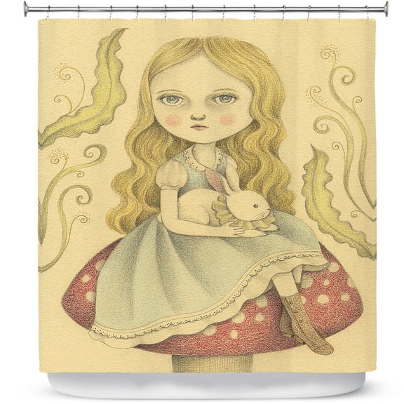 Shower Curtains 70" x 84" from DiaNoche Designs by Amalia K. - Alice Contemplating