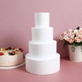 thumbnail image 4 of QUMIIRITY 4Pcs Foam Cake Rounds White for Multi Tier Cake Decorating and Display Use, 4 of 7