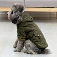 thumbnail image 5 of Winter Autumn Pet Windproof Plush Liner Snap Hooded Jacket Coat, 5 of 10