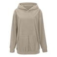 thumbnail image 4 of Womens Hoodies For Women Solid Warm Corduroy Hoodie Sweatshirt Pullover Long Sleeve With Pocket Oversized Fit Trendy Fall Color Comfortable Casualwear Pair With Jeans 3Xl Sweatshirt For Women, 4 of 9